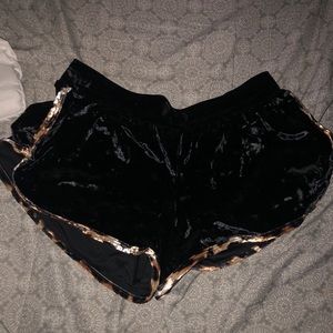 Victoria’s Secret pink cheetah velvet shorts